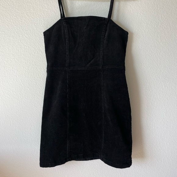 DIVIDED by H&M Corduroy Black Mini Dress Size Small, NWT - Picture 2 of 9